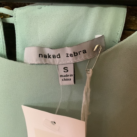 Naked Zebra NWT sea foam green size small blouse - Picture 2 of 3